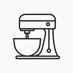 Stand Mixer logo icon vector illustration isolated on white background.