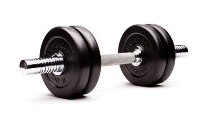 A pair of dumbbells with a silver handle
