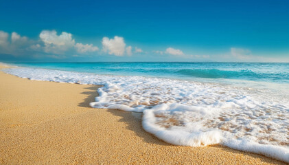 Obraz premium Bonito fondo de playa con olas