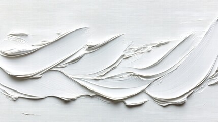 White Paint Texture on Canvas