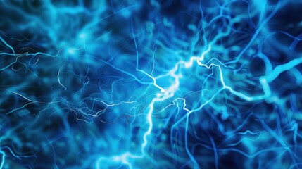 Naklejka premium Blue electric lighting background, abstract lighting electric background.