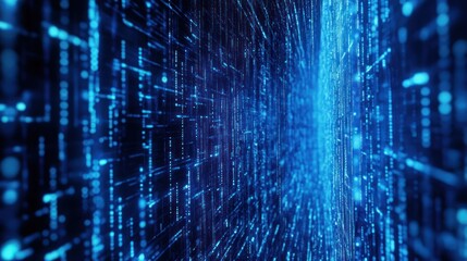 Abstract Digital Tunnel: A Journey Through Cyberspace