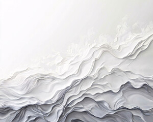 Obraz premium abstract white and gray paper art landscape mountains background texture