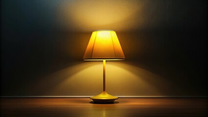 Abstract yellow night lamp glowing in the dark room, glowing, abstract, yellow, night, lamp, light, dark, room, soft