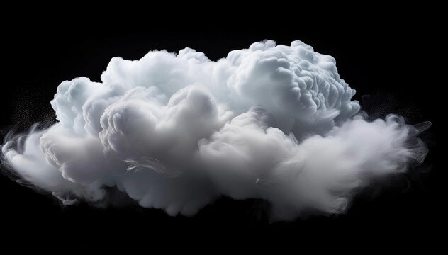 Nube blanco en fondo negro