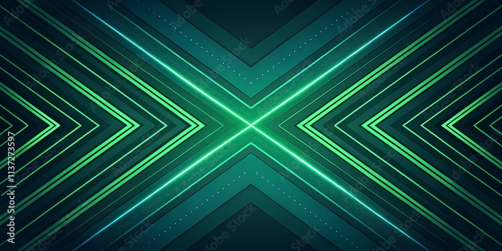 Aufkleber a green and blue image of two arrows pointing in opposite directions