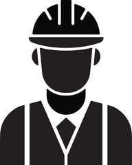 a construction worker or security  icon