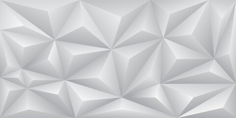 elegant 3d white triangle polygon pattern background
