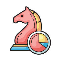 business strategy icon.  Ideal for finance, innovation, technology, problem solving, strategy concepts