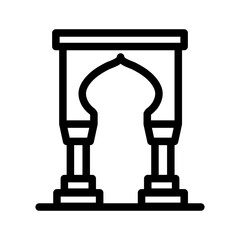 islamic gate outline style