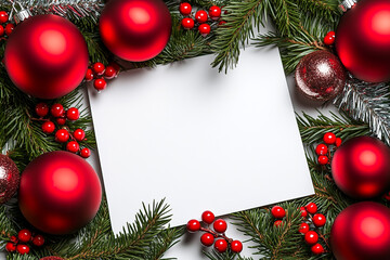 Christmas-themed Vibrant Red Baubles Background