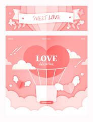 Valentine's Day Shopping Event Banner Set