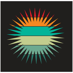 Retro Vintage Sunset Design