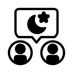 muslim conversation solid style