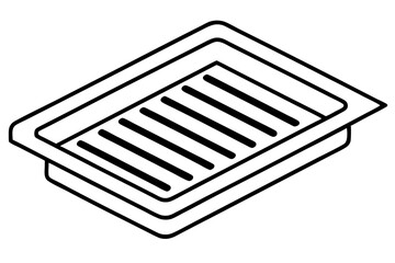 Drain Grate vector-style line art design