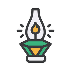 oil lamp candle filled style