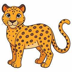 leopard cartoon isolated