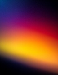 Obraz premium A striking contrast between a dark surface and a vibrant yellow-orange-purple gradient