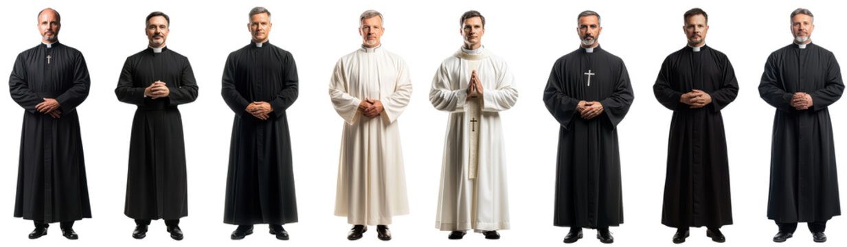 Priests in Formal Attire: Devotion and Faith