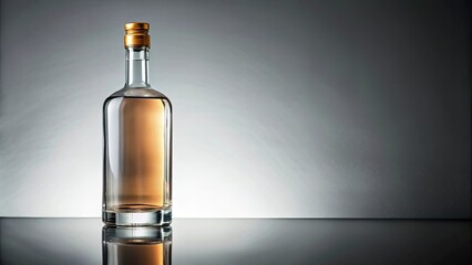 glass bottle with clear top liquor alcohol container glass liquid contents