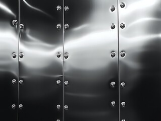 Metal panel with rivets industrial setting close-up photography modern design textured