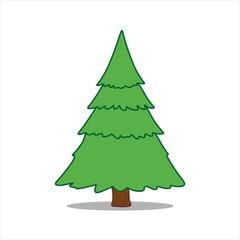 Illustration of a pine tree typical of beautiful Christmas decorations