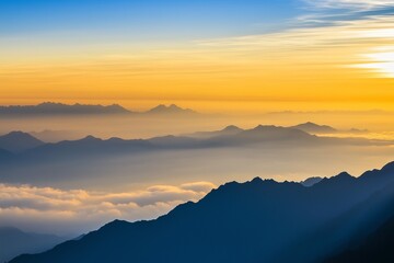 Obraz premium sunrise over mountains