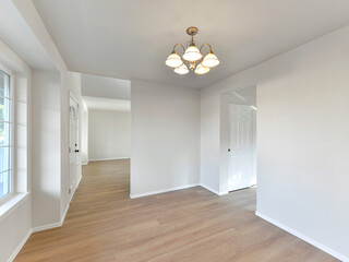 Modern residential empty dining room interior