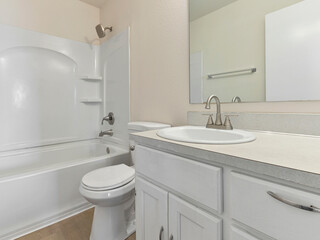 Modern residential bathroom interior