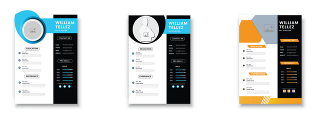 Modern Resume and Cover Letter Layout Vector Template for Business Job Applications, Minimalist resume cv template, Resume design template, cv design,