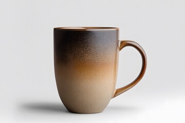 Illustration of a Brown Gradient Mug, Ceramic Coffee Cup