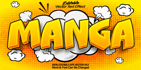 Manga Vector Text Effect Editable Alphabet Anime Japan Drawing Pop