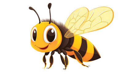 Bee cartoon insect on a white background. isolated background.