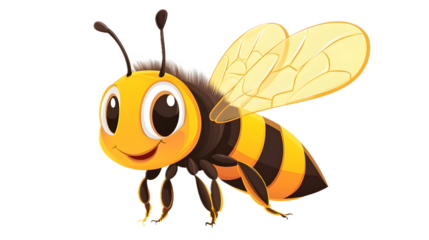 Bee cartoon insect on a white background. isolated background.