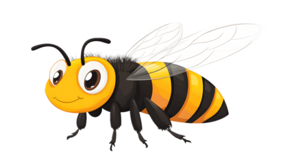 Bee cartoon insect on a white background. isolated background.