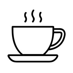 cup of tea or coffee icon, grandparents day line art, grandparents icon - simple black line art icon of cup of tea or coffee, for grandparents day celebrations. grandparents vector art.