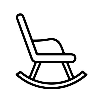 recommend clip art: rocking chair icon, grandparents day line art, grandparents icon - simple black line art icon of rocking chair, for grandparents day celebrations. grandparents vector art.