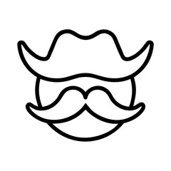 bavarian mustache icon, oktoberfest line art, oktoberfest icon simple black line art icon of bavarian mustache, for oktoberfest celebrations oktoberfest vector art 