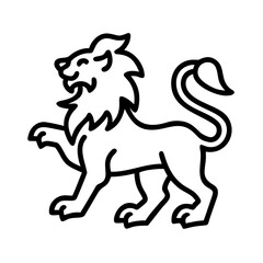 bavarian lion icon, oktoberfest line art, oktoberfest icon simple black line art icon of bavarian lion, for oktoberfest celebrations oktoberfest vector art 