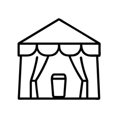 Fototapeta premium beer festival tent icon, oktoberfest line art, oktoberfest icon simple black line art icon of beer festival tent, for oktoberfest celebrations oktoberfest vector art 