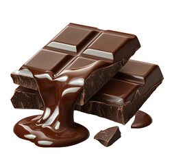 chocolate bar on white
