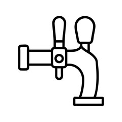 beer tap icon, oktoberfest line art, oktoberfest icon simple black line art icon of beer tap, for oktoberfest celebrations oktoberfest vector art 