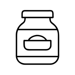 Fototapeta premium mustard jar icon, oktoberfest line art, oktoberfest icon simple black line art icon of mustard jar, for oktoberfest celebrations oktoberfest vector art 
