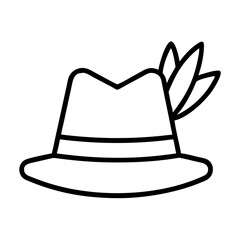 oktoberfest cap icon, oktoberfest line art, oktoberfest icon simple black line art icon of oktoberfest cap, for oktoberfest celebrations oktoberfest vector art 