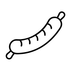 sausage bratwurst icon, oktoberfest line art, oktoberfest icon simple black line art icon of sausage bratwurst, for oktoberfest celebrations oktoberfest vector art 