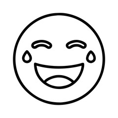 Obraz premium laughter icon icon, day of peace line art, day of peace icon - simple black line art icon of laughter icon, for day of peace celebrations. day of peace vector art.