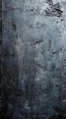 Dark Concrete Shows Weathered Texture with Grunge Background, Industrial Design or Urban Style.