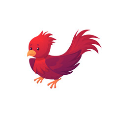 Vector illustration of phoenix bird isolated on white background.