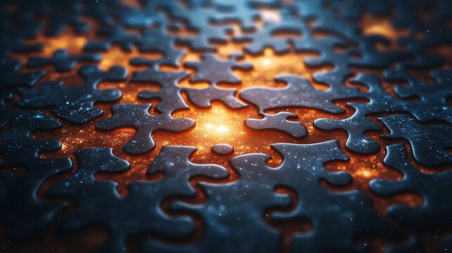 missing jigsaw puzzle piece in a glowing white space symbolizes clarity, potential, solutions, and connections. The bright light emphasizes discovery, completeness, and hidden opportunities