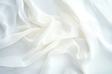 Obraz premium Smooth White Fabric with Gentle Waves and Subtle Texture